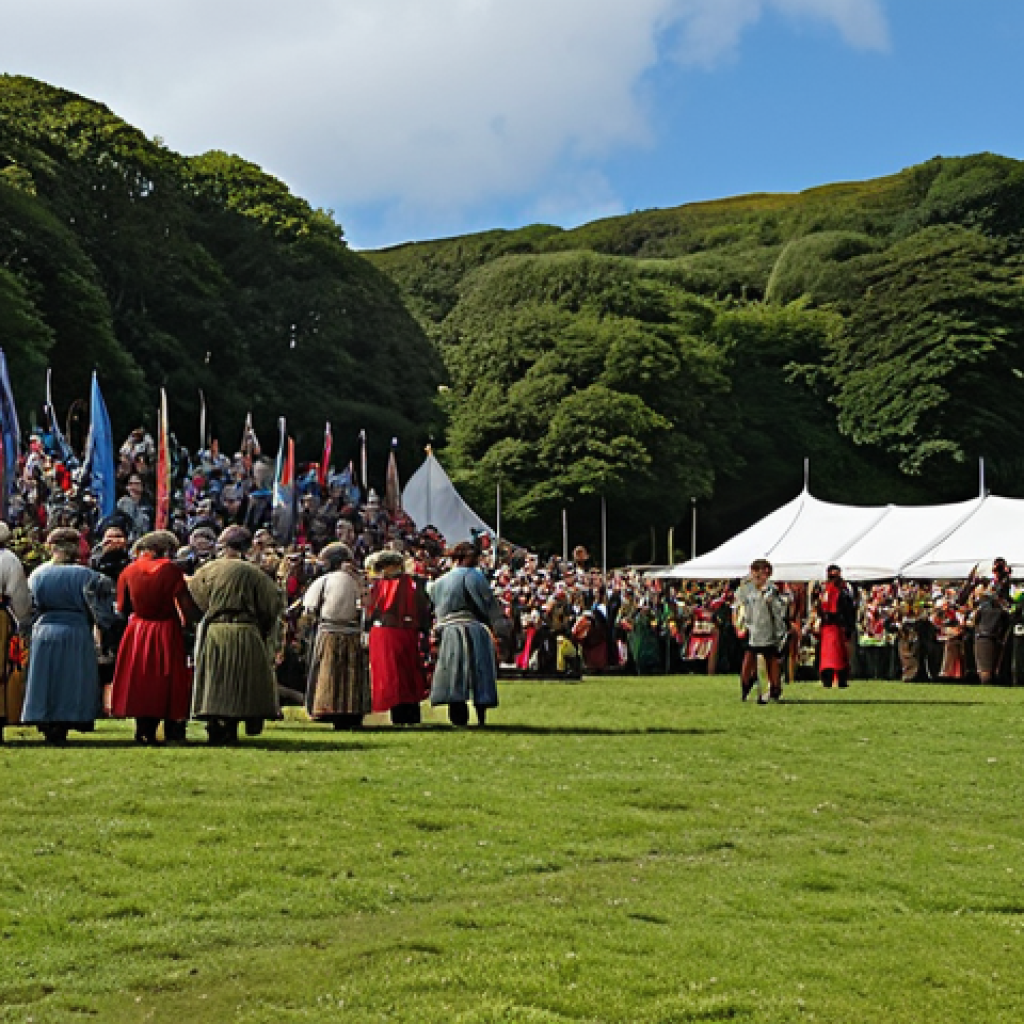 Image Prompt 1: Manx Folk Festival Celebration**