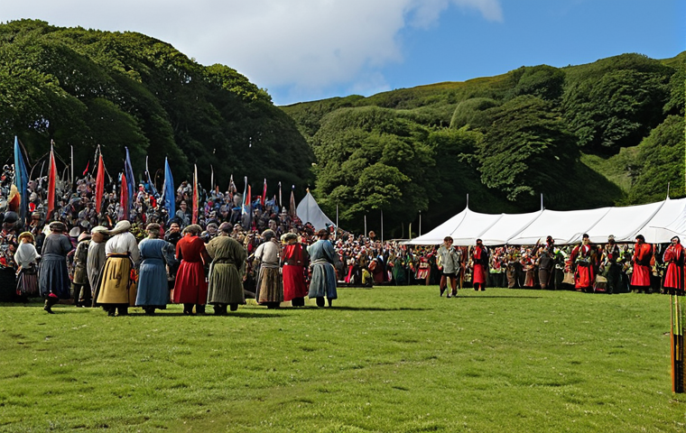 Image Prompt 1: Manx Folk Festival Celebration**