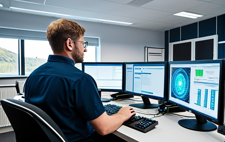 맨섬 치안 상태 - **Prompt:** "A female police officer in her professional uniform is engaging with local school child...